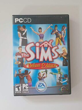 The Sims Deluxe Edition PC CD-ROM 2002 Complete 2 Disc + Manual